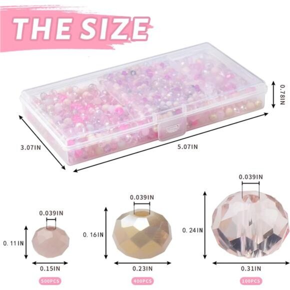 1000pcs 4/6/8mm Rondelle Glass Beads for Jewelry Making,Electroplate Round - Picture 3 of 7